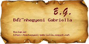 Bánhegyesi Gabriella névjegykártya