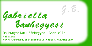 gabriella banhegyesi business card