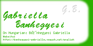 gabriella banhegyesi business card